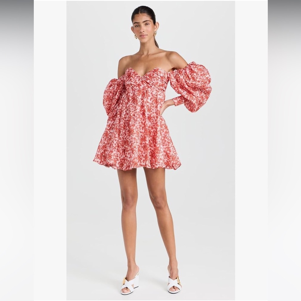 Bardot Lani Mani red floral mini dress size 2
